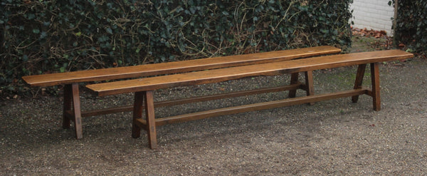 Antieke set Houten Banken - 0221.D