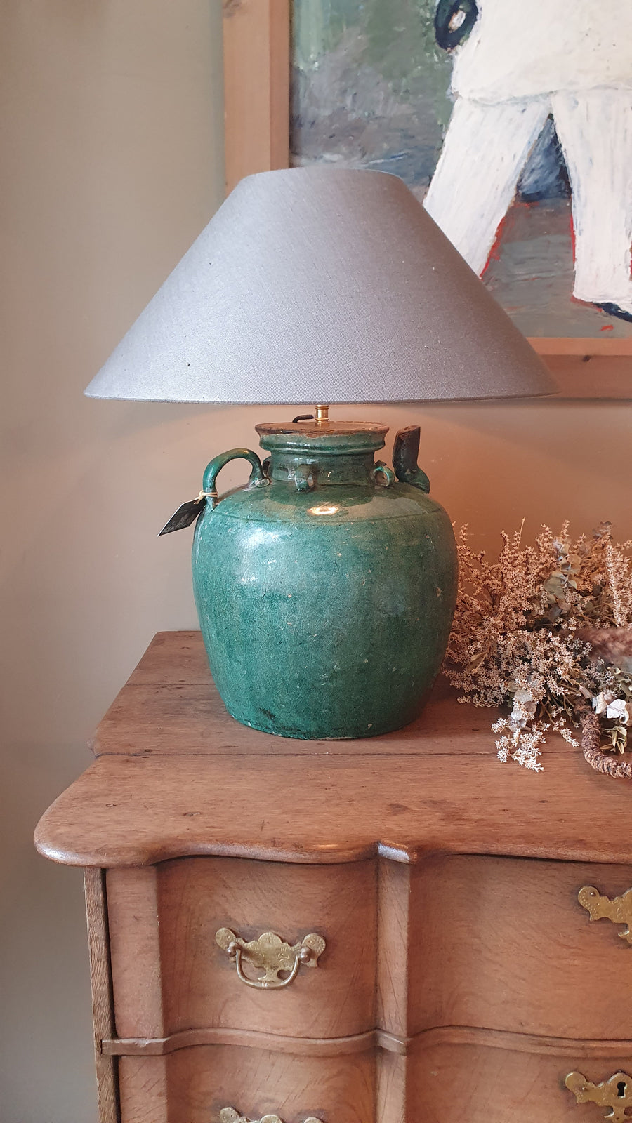 Antike chinesische Vasenlampe