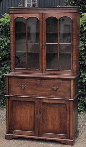 Antieke Glaskast met Bureau - 0147.K