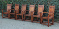 Set aus 6 antiken Holzsesseln