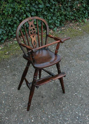 Antieke Wheelback kinderstoel - 0077.D