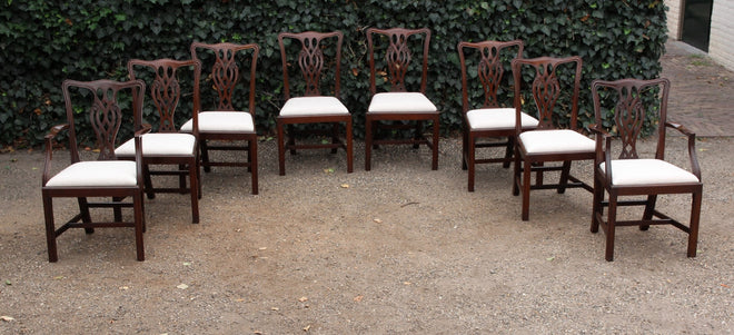 Antieke Set van 8 Eetkamerstoelen - 0252.D