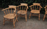 Antieke set van 6 houten Captain Chairs - 0239.D